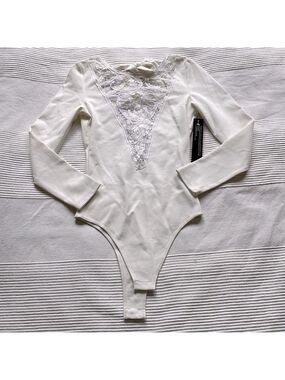 WYLDR Ivory Sacred Bodysuit Lace XS